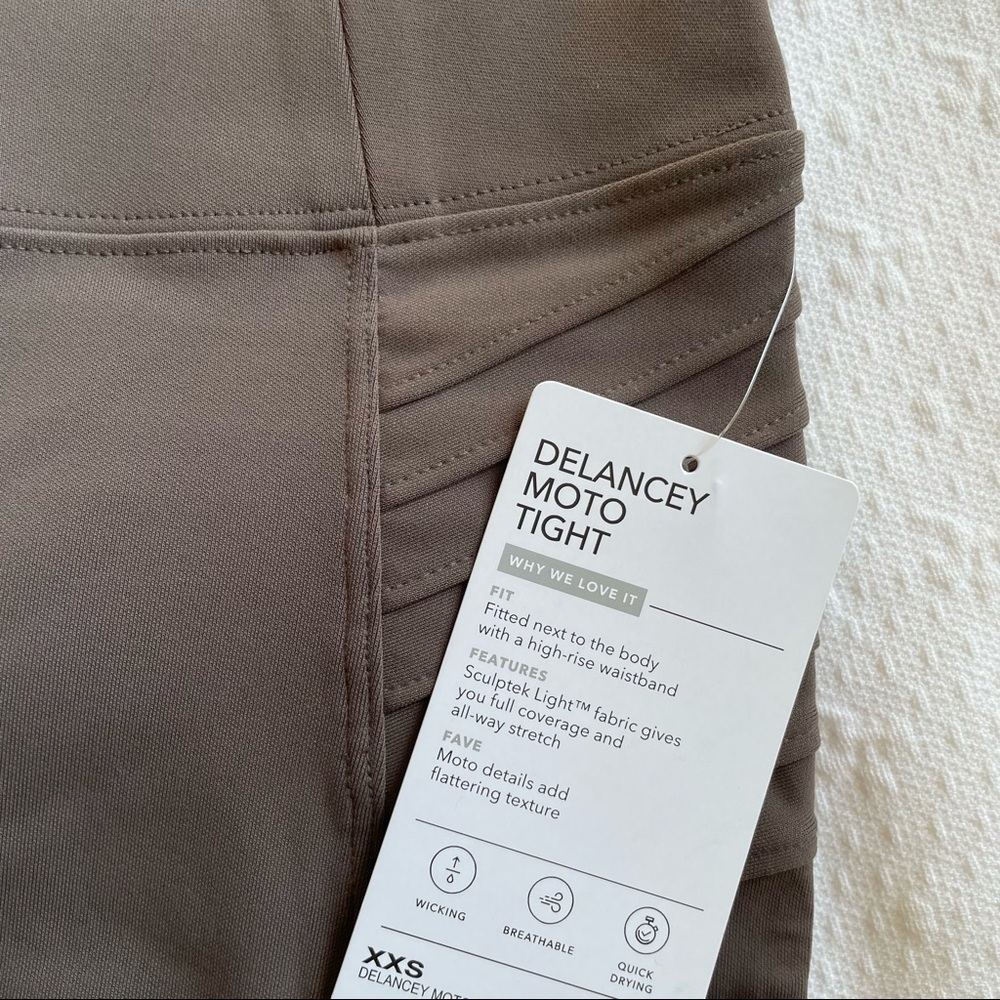 Athleta Delancey Moto Tight - Coffee House NWT! - Picture 4 of 12